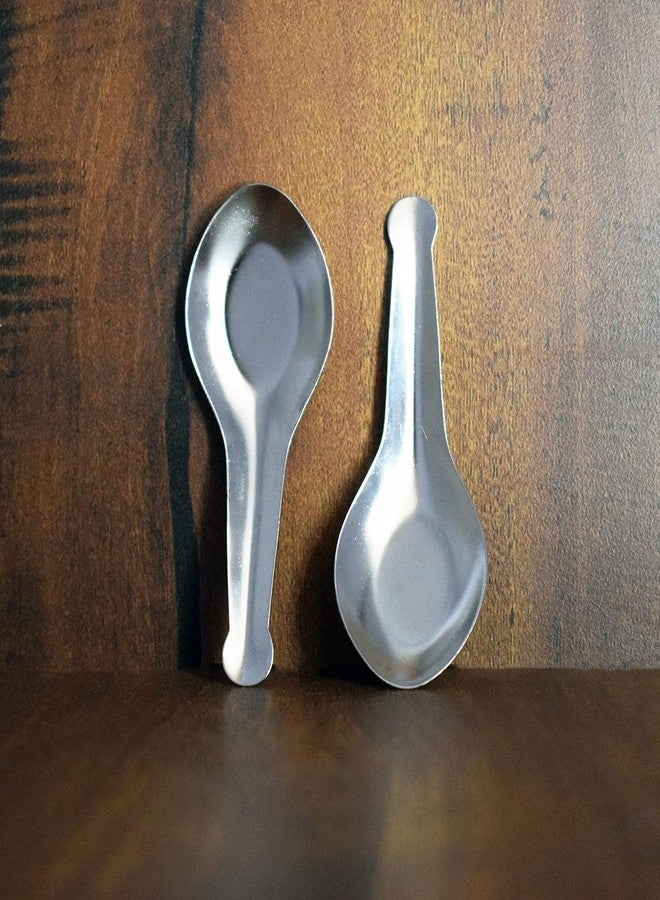 Dynore طقم ملاعق داينور المصنوعة من الفولاذ المقاوم للصدأ، 12 ملعقة ثقيلة للأوعية الصغيرة/ملاعق صغيرة لعلبة التوابل، ملاعق للتوابل المنزلية/المطبخ، فضي اللون - Image 2